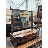 A Regency mahogany toilet mirror, width 54cm, depth 23cm, height 57cm