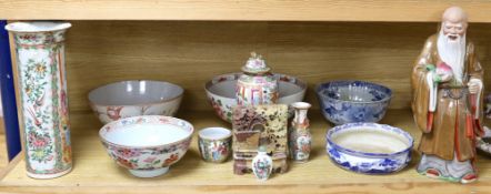 A group of Chinese ceramics including Cantonese, export etc. mostly a.f.