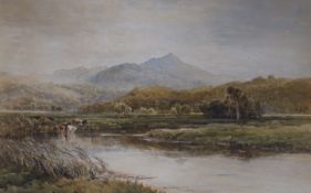 Edmund Morrison Wimperis (1835-1900), watercolour, 'A Welsh River', signed and dated '75, artist's
