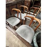 Four Uldum Mobelfabrik chairs (with damage)
