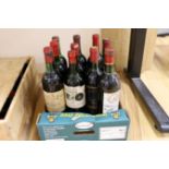 Ten bottles of various wine to include Dolamore 1966, Chateau la Tour Puyblanquet, Pomerol 1980,