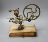 A 20th century watch makers table top lathe
