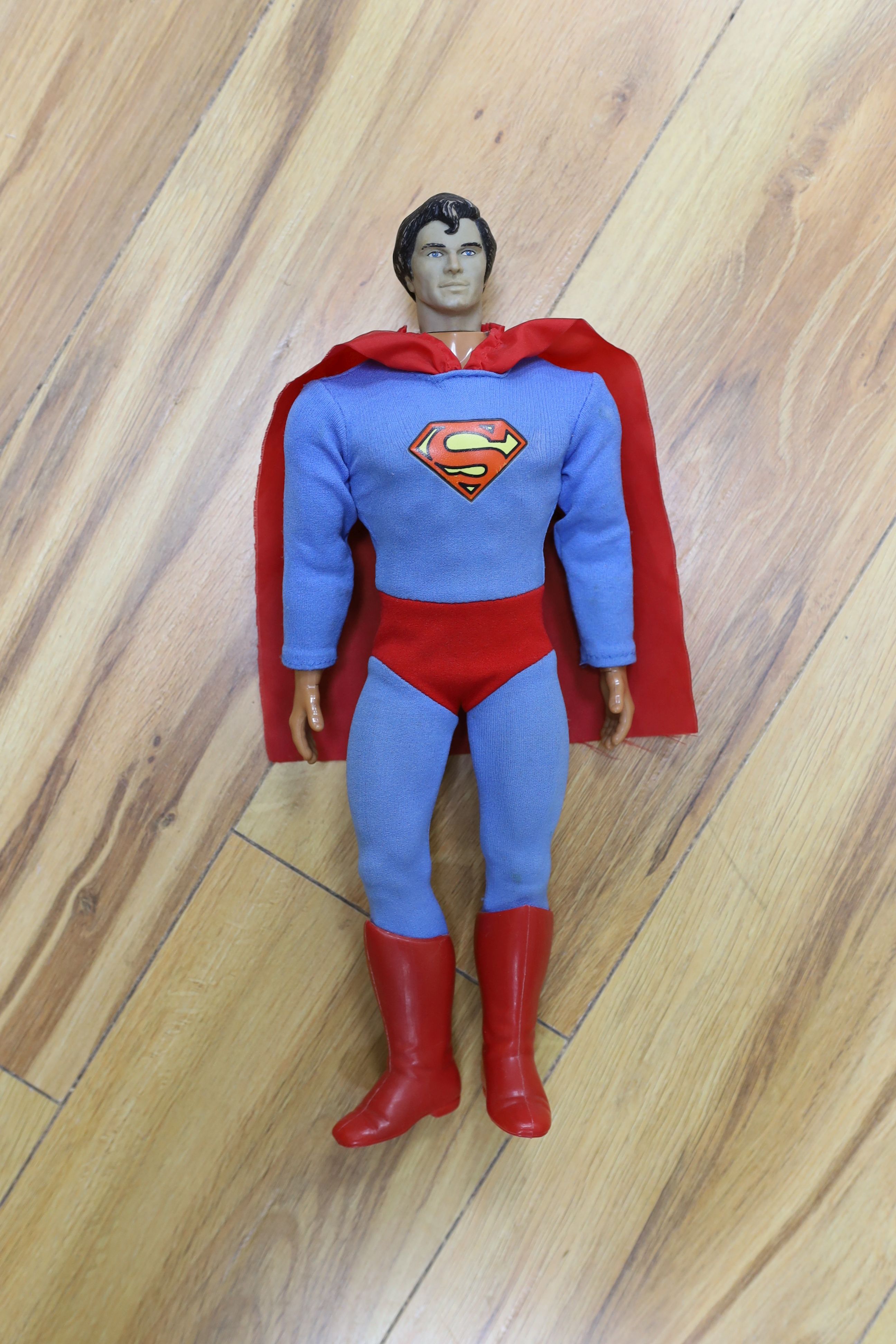 A Denys Fisher Superman, rare, in original box, another unboxed, a Unigate milk float with bottles, - Image 5 of 18