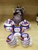 A quantity of Gaudy Welsh lustre tea wares with chinoiserie motifs