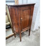 A Victorian mahogany side cabinet, altered, width 71cm, depth 31cm, height 119cm