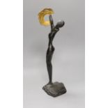 An Ernst Fuchs bronze for Euro Art 'Daphne', circa 1973, no 0805, 39cm tall