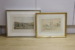 Sydney Maiden (1893-1963), two watercolours, 'The Viaduct, Fareham' and 'Blois', signed and dated