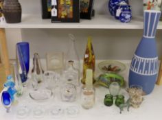 A collection of assorted Scandinavian glassware including Kosta, Erik Hoglund for Boda and Tapio