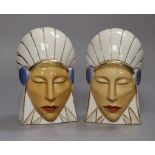 A pair of Robj Art Deco figural bonbonnieres, 17cm