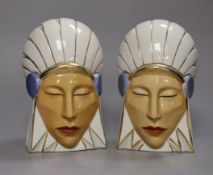 A pair of Robj Art Deco figural bonbonnieres, 17cm