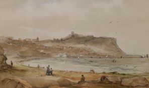 George Richard Vawser (1800-1888), watercolour, 'Scarborough from the South', Abbott & Holder