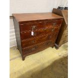 A George IV mahogany chest of drawers with later handles, width 103cm, depth 46cm, height 97cm