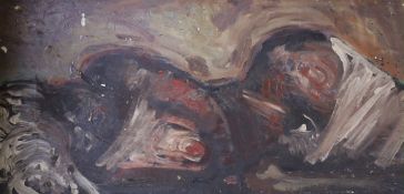 Harry Horace Sayce, oil on board, 'Becoming', inscribed verso with John Moores Liverpool