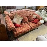 A near pair of Wesley Barrell sofas, larger length 200cm, depth 84cm, height 96cm