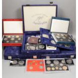 A group of silver and proof coins, to include Farewell to the £S.D. System, Royal Mint etc.