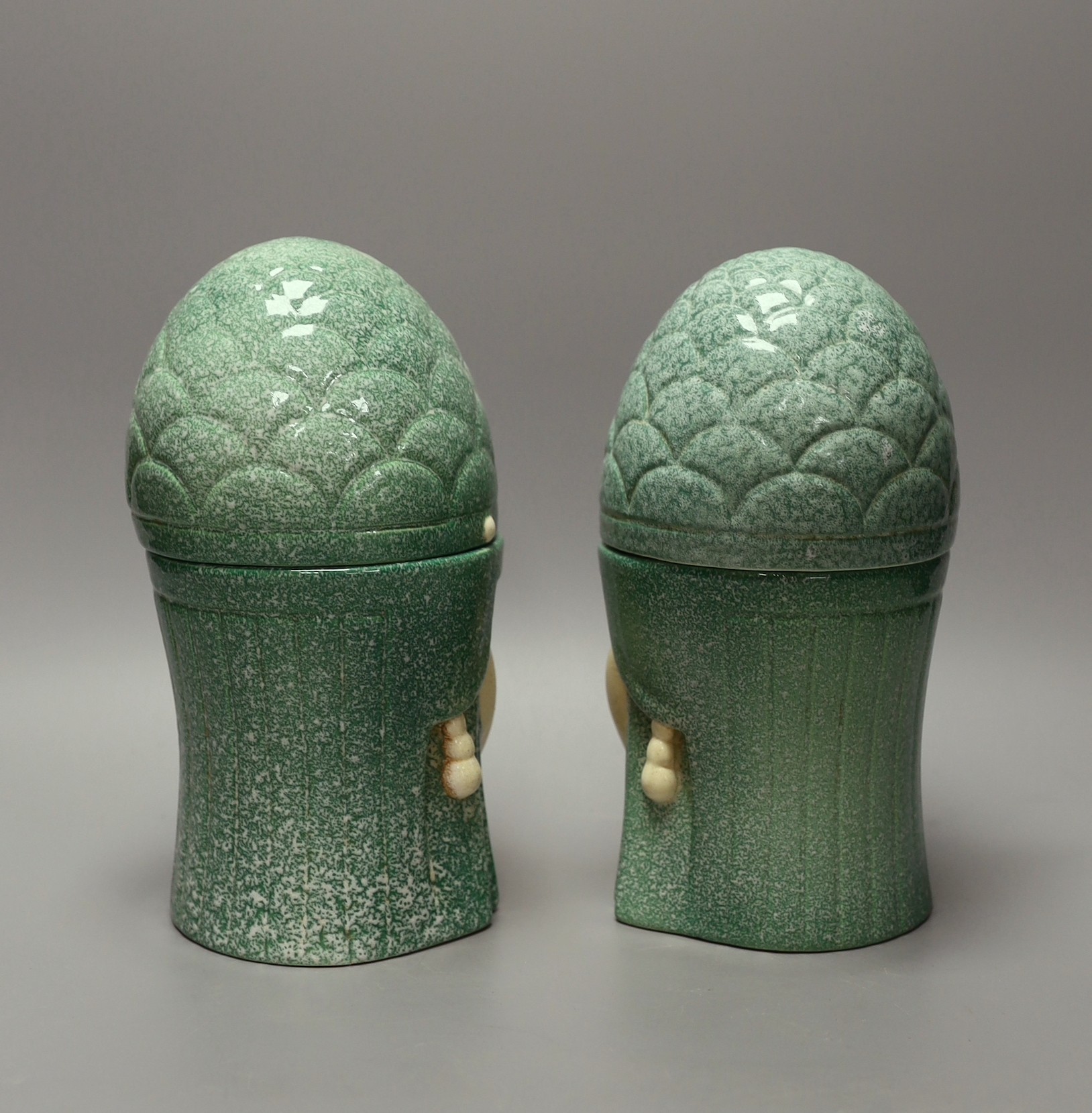 A pair of Robj Art Deco figural bonbonnieres, 21cm - Image 2 of 4