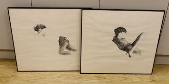 Dorian George, two etchings, Reclining woman, signed in pencil and dated 1986, 37 and 39/125,