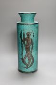 A Gustavsberg Wilhelm Kåge design Argenta vase decorated with a mythical lady among seaweed, pattern