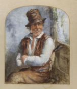 James Drummond (1816-1877), watercolour, Portrait of a country gentleman, signed and dated 1866,