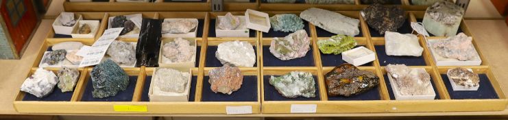 A collection of various mineral specimens, to include Quartz, calcite and others (29)