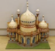 A painted model of Brighton Pavilion by Ted Bayley, 2001,55cms wide x 54 cms high,