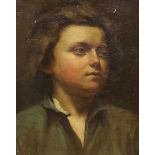 19th century English School, oil on canvas, Portrait of a youth, 44 x 34cm