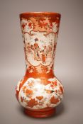 An early 20th century Japanese Kutani vase, signed to base. 34cm tall