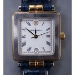 A Michel Herbelin parcel gilt steel Newport wristwatch