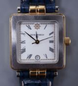 A Michel Herbelin parcel gilt steel Newport wristwatch