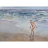 Sir William Russell Flint, signed limited edition print, 'Waves', 48 x 63cm