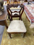 Gillows of Lancaster - a pair of Victorian carved rosewood dining chairs