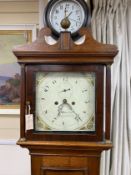 An early 19th century banded oak 8 day longcase clock marked Barrett, Blandford, height 216cm