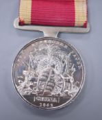 A China 1840 war medal engraved to J.M. Jackson, Assistant Surgeon, Madras Sappers & Miners, with