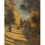 After Alfred Sisley (1839-1899), oil on board, Tree lined avenue, bears signature, 40 x 32cm