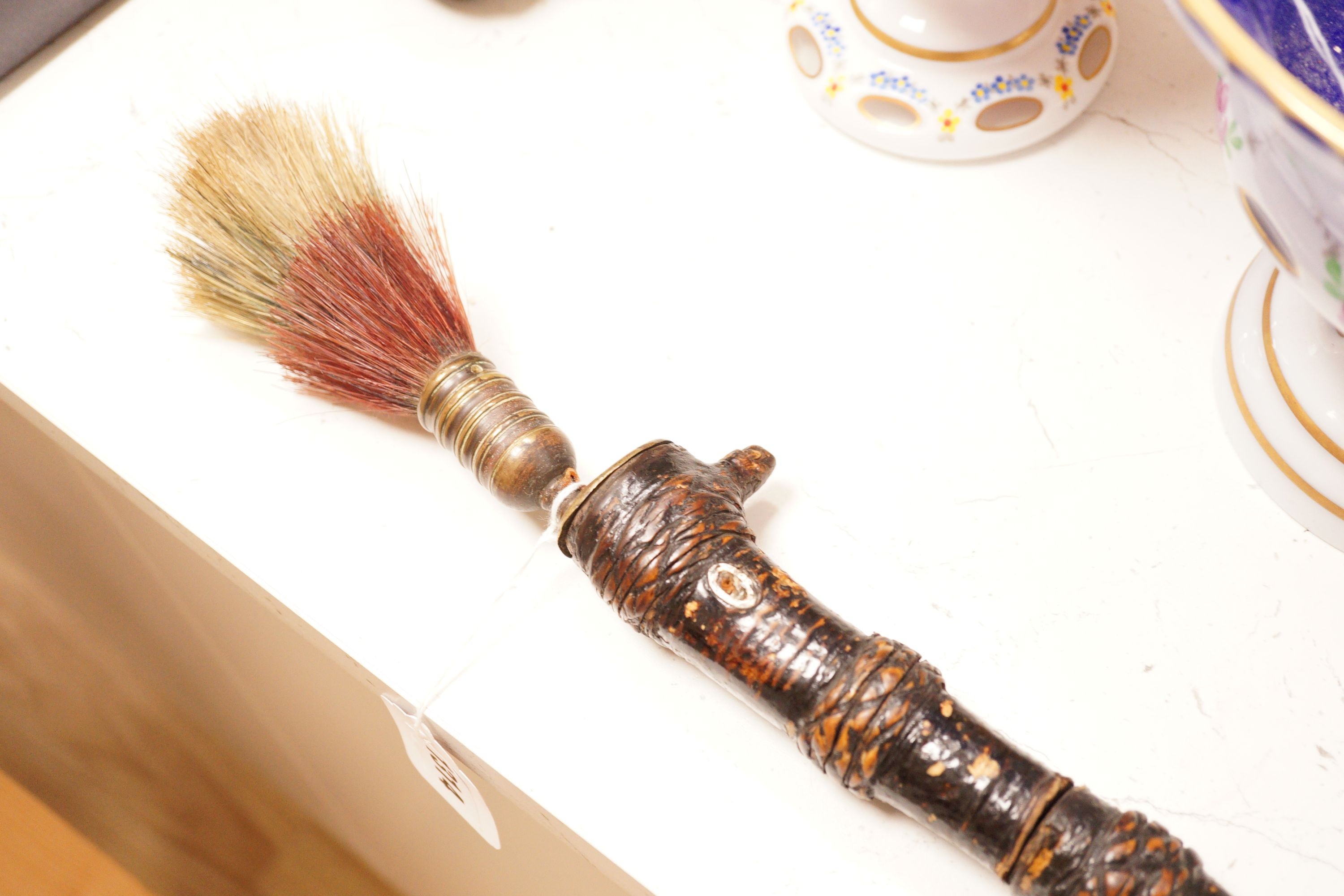 A ceremonial sword stick with removable brush end, - Image 6 of 6