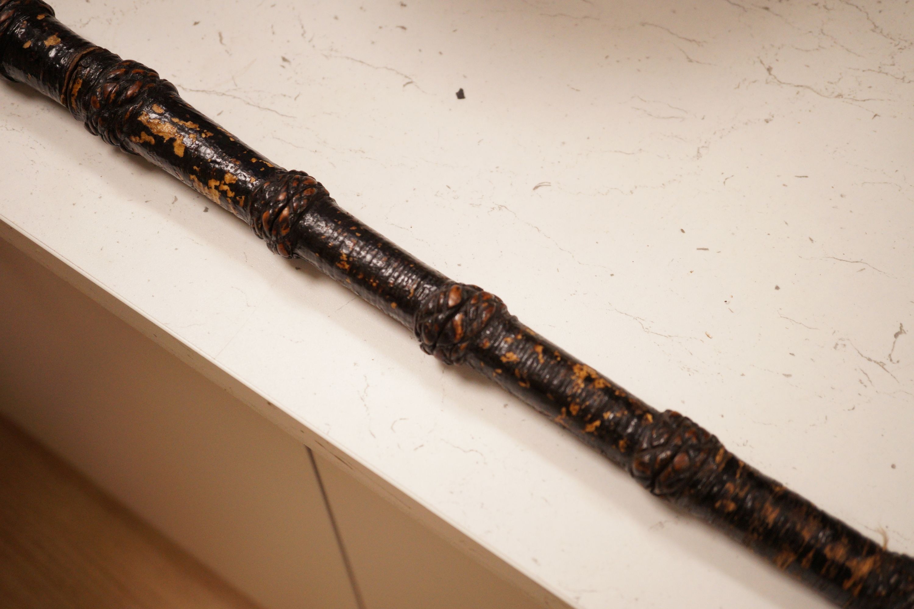 A ceremonial sword stick with removable brush end, - Image 5 of 6