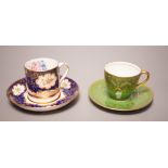 Two bone china coffee sets, Royal Doulton and Staffordshire