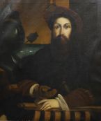 After Francesco Parmigianino, oil on canvas, Portrait of Galeazzo Sanvitale, 75 x 62cm