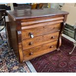 A Victorian mahogany Scottish chest, width 108cm, depth 53cm, height 97cm