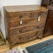A Regency mahogany chest of drawers, width 106cm, depth 49cm, height 100cm
