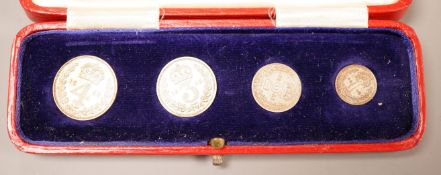 A cased George VI Maundy money set 1942