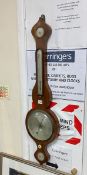 A Victorian rosewood wheel barometer, height 96cm