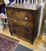 A Regency mahogany secretaire chest, width 92cm, depth 50cm, height 108cm