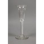 An 18th century air twist ale glass, 18cm tall