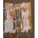 James Cummings (1922-1991), mixed media, 'Dutch Dolls', signed, 60 x 49cm