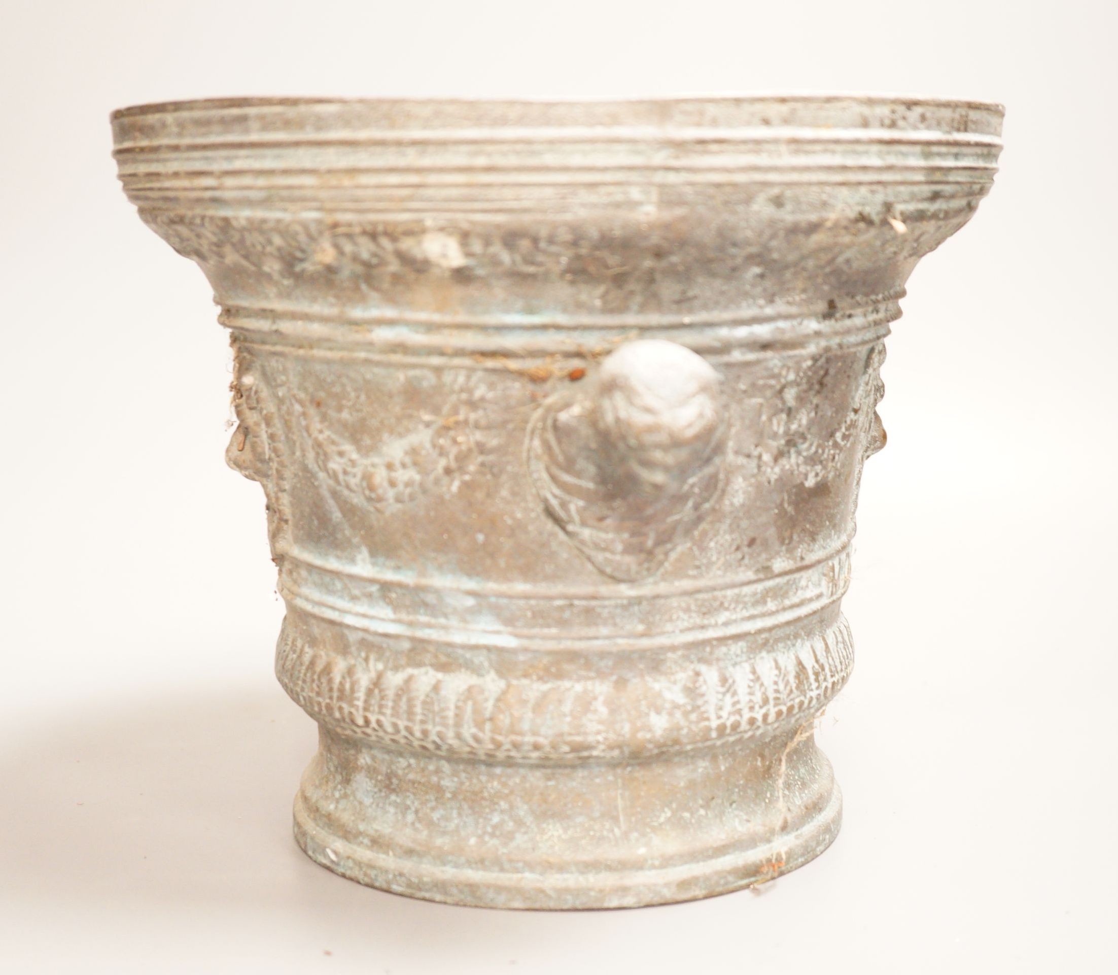 A bronze mortar, dated 1630, 21cm - Image 2 of 3