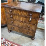 A small Victorian mahogany chest of four drawers, width 78cm, depth 49cm, height 80cm