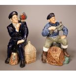 Two Doulton figures - The Lobster Man HN 2317 and Shore Leave HN 2254