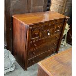 A mid Victorian mahogany chest, width 125cm, depth 60cm, height 113cm