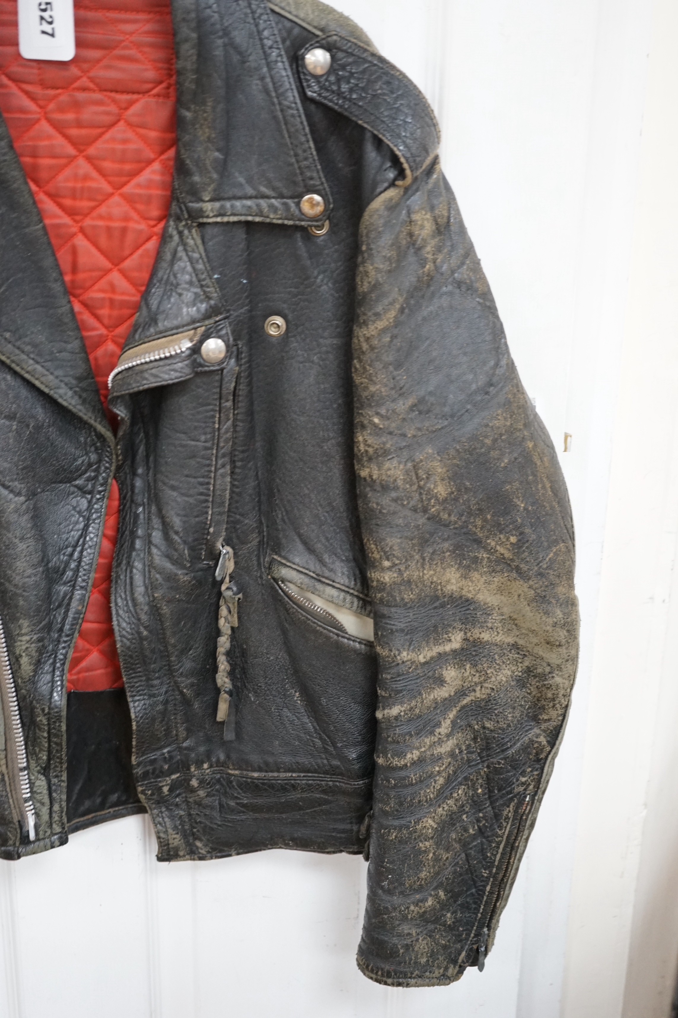 A 1950's leather biker's jacket - Image 3 of 3